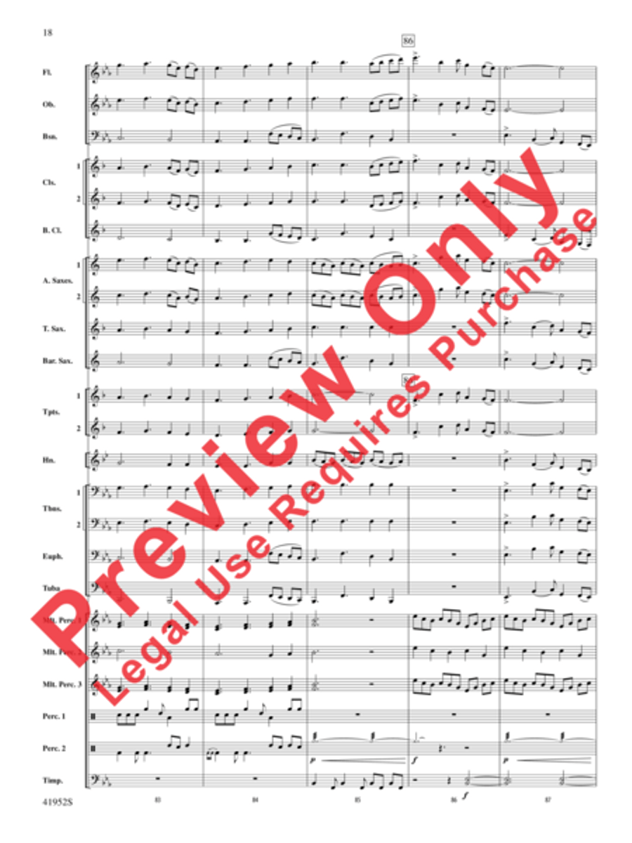 Furaha! Furaha! Concert Band scores gallery preview page 18