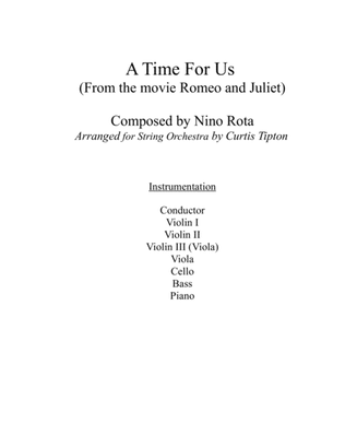 Book cover for A Time For Us (love Theme)