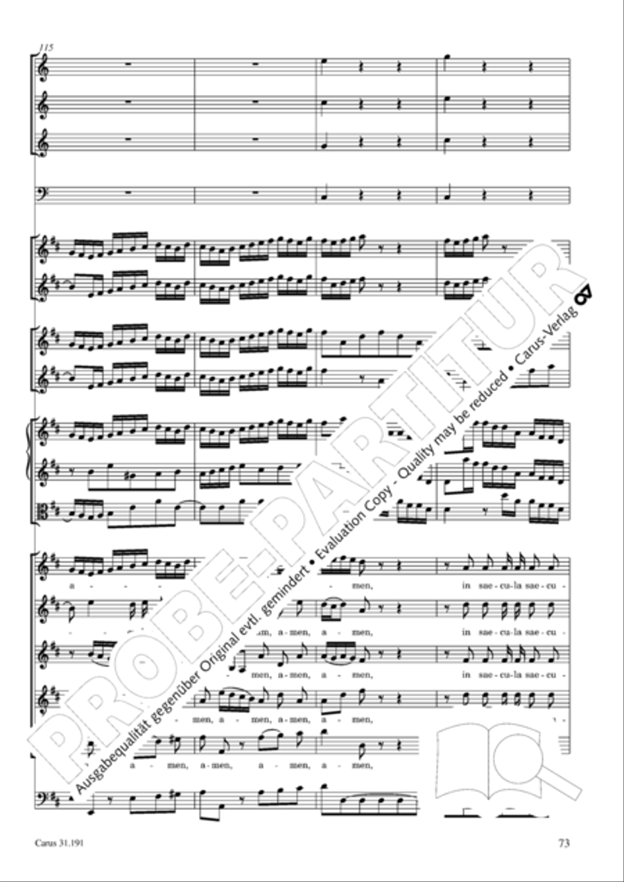 Gloria in excelsis Deo SSATB scores gallery preview page 73
