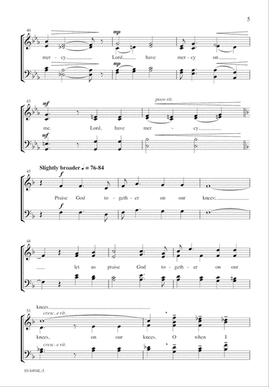 Let Us Break Bread Together 4-Part scores gallery preview page 5