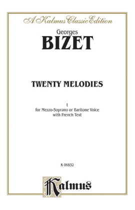 Book cover for Bizet: 20 Melodies (Mezzo Soprano/Baritone)