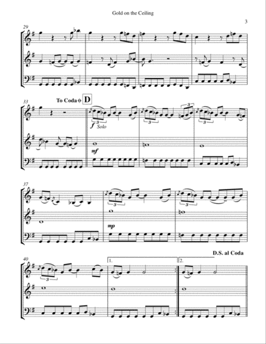 Gold On The Ceiling Gold On The Ceiling String Trio scores gallery preview page 4