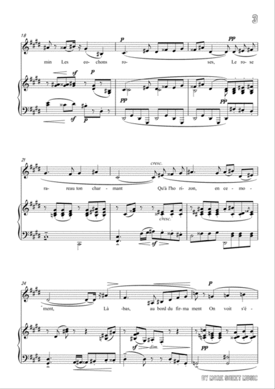 Chabrier-Pastorale des cochons roses in C sharp Major,for voice and piano Voice Solo scores gallery preview page 5
