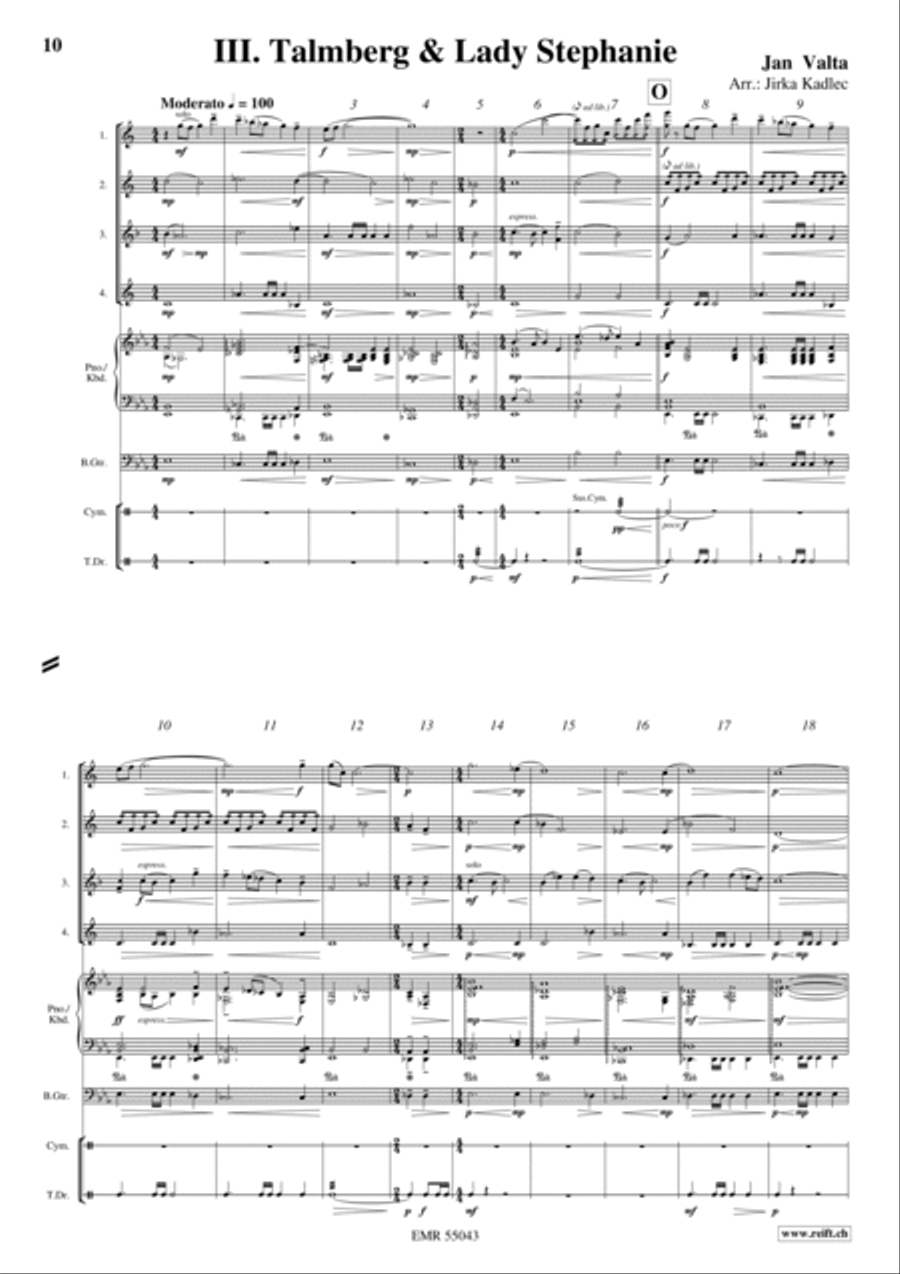 Five Pieces From Kingdom Come: Deliverance Saxophone Quartet scores gallery preview page 8
