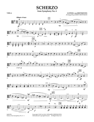 Book cover for Scherzo from Symphony No. 4 - Viola