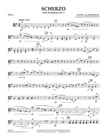 Scherzo from Symphony No. 4 - Viola