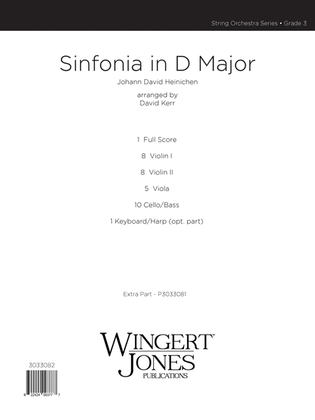 Book cover for Sinfonia in D Major