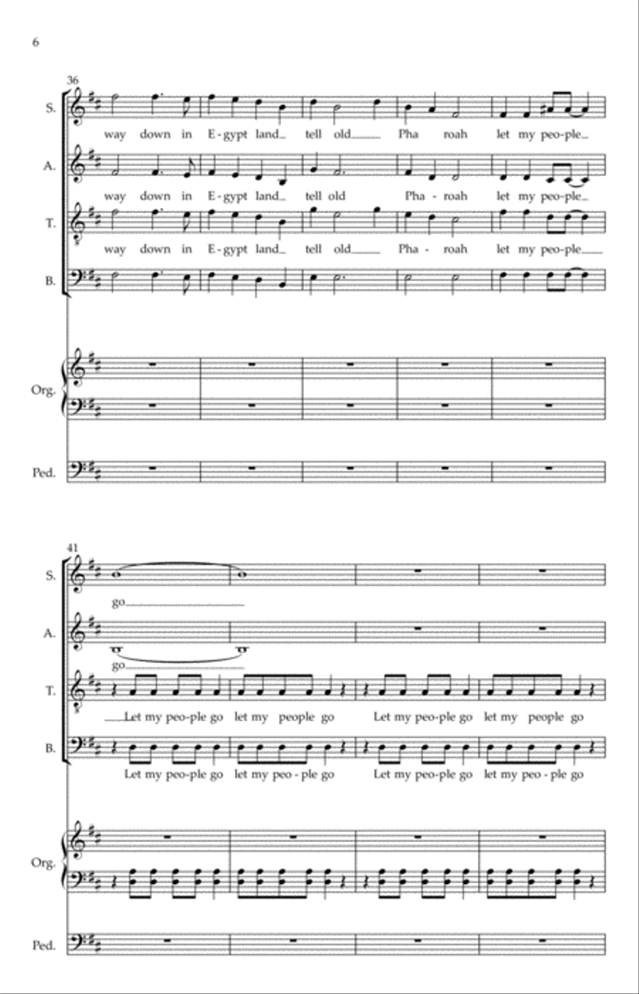 Let My People Go 4-Part scores gallery preview page 6