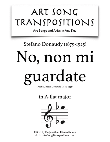 DONAUDY: No, non mi guardate (transposed to A-flat major)