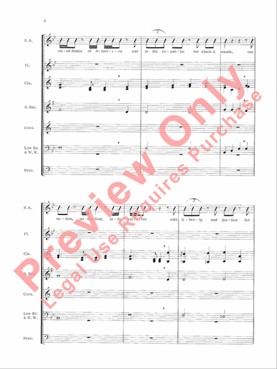 America, the Beautiful Concert Band scores gallery preview page 7
