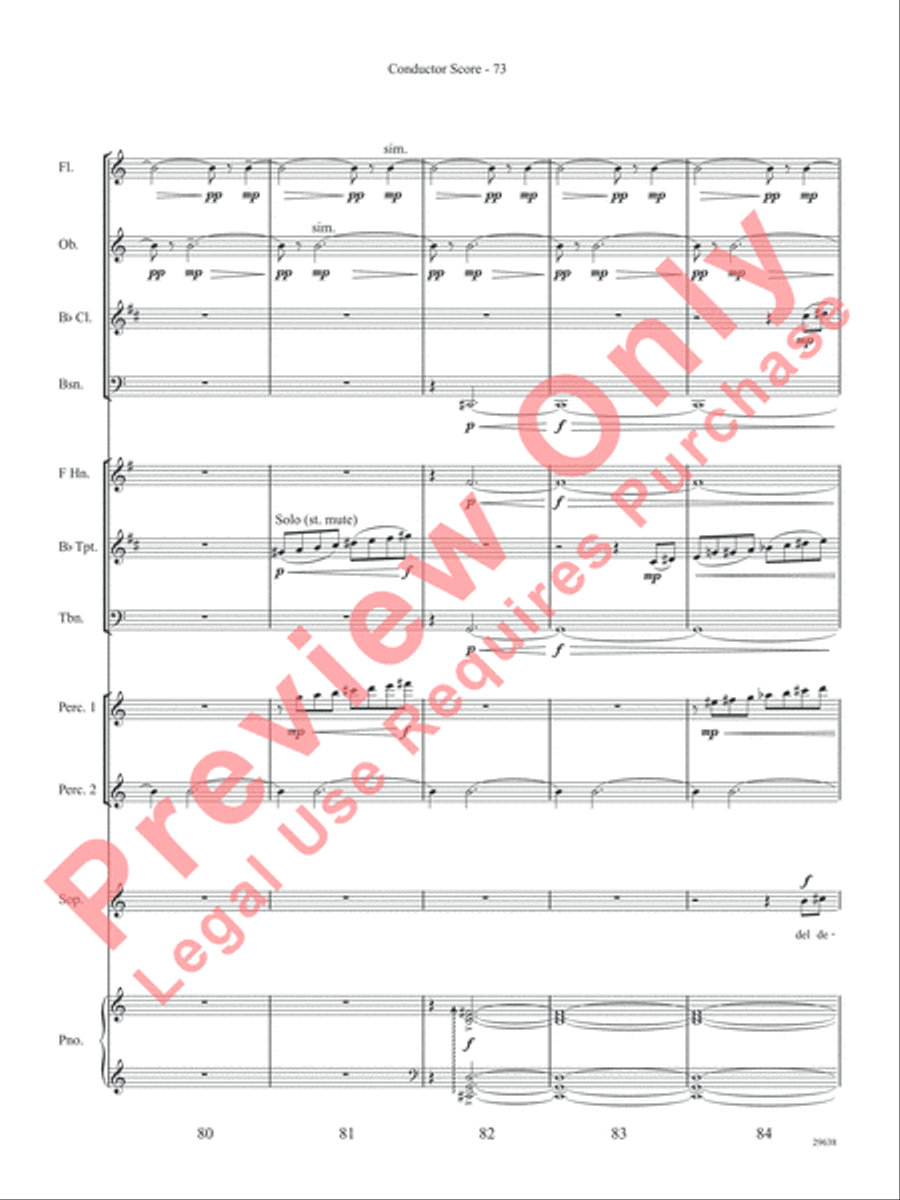Three Spanish Songs (for Soprano and Wind Ensemble) Concert Band scores gallery preview page 78