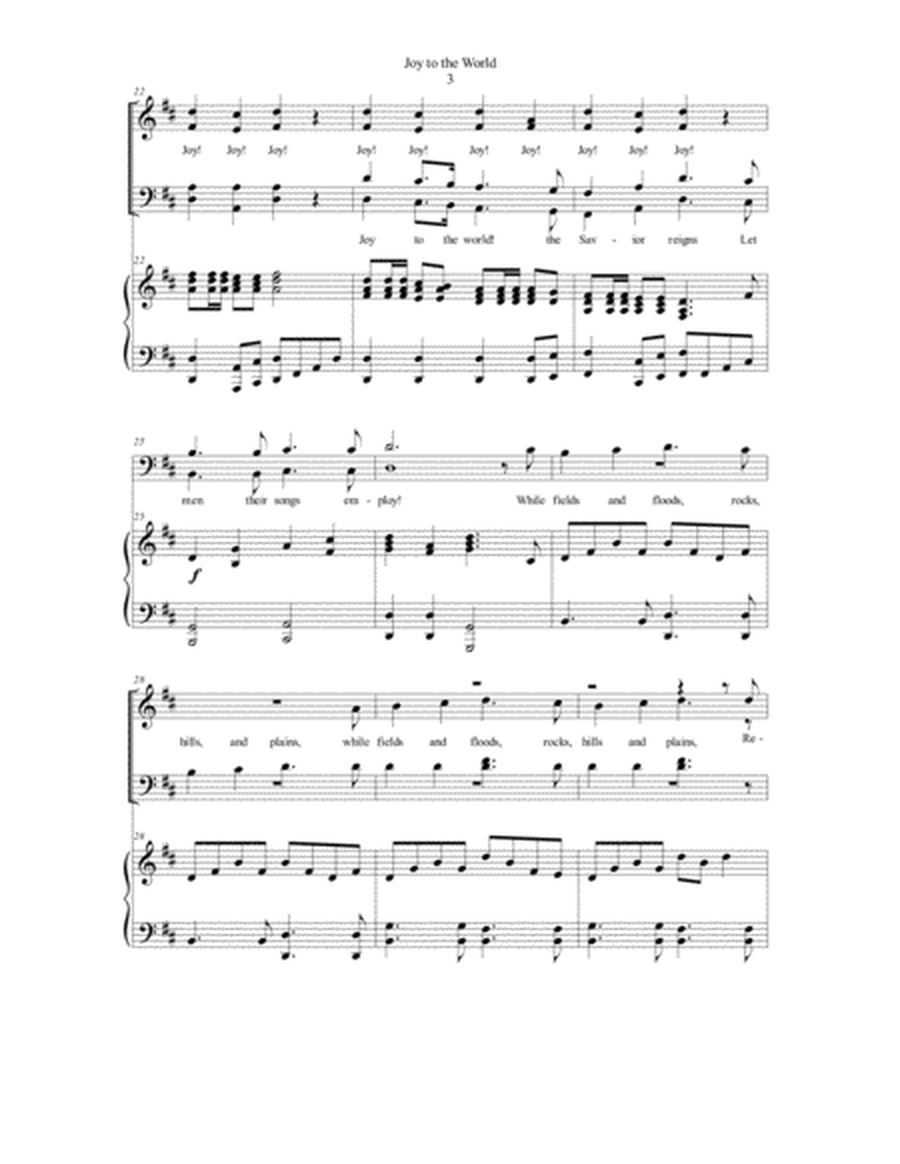 Joy to the World Choir SATB (REVISED) image number null