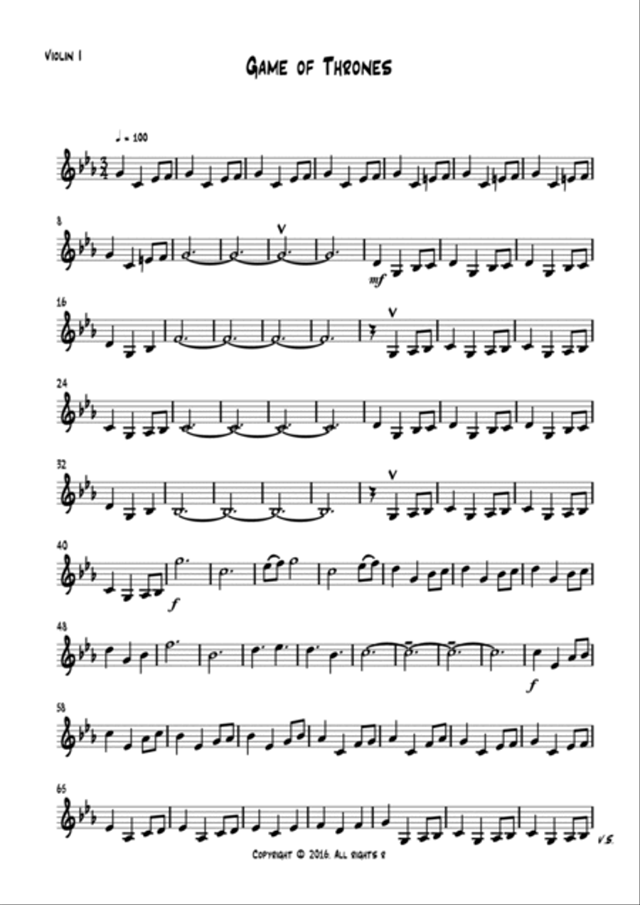 Game Of Thrones Game Of Thrones String Quartet scores gallery preview page 3