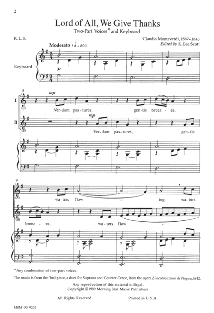 Lord of All, We Give Thanks SA scores gallery preview page 2