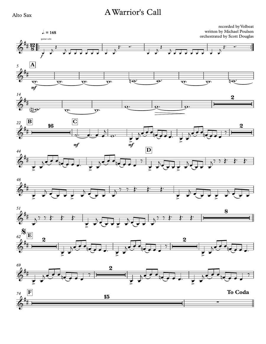 A Warrior's Call Large Ensemble scores gallery preview page 1