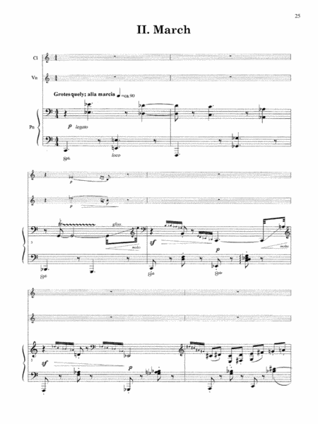 Trio for Clarinet, Violin and Piano (Score ONLY)