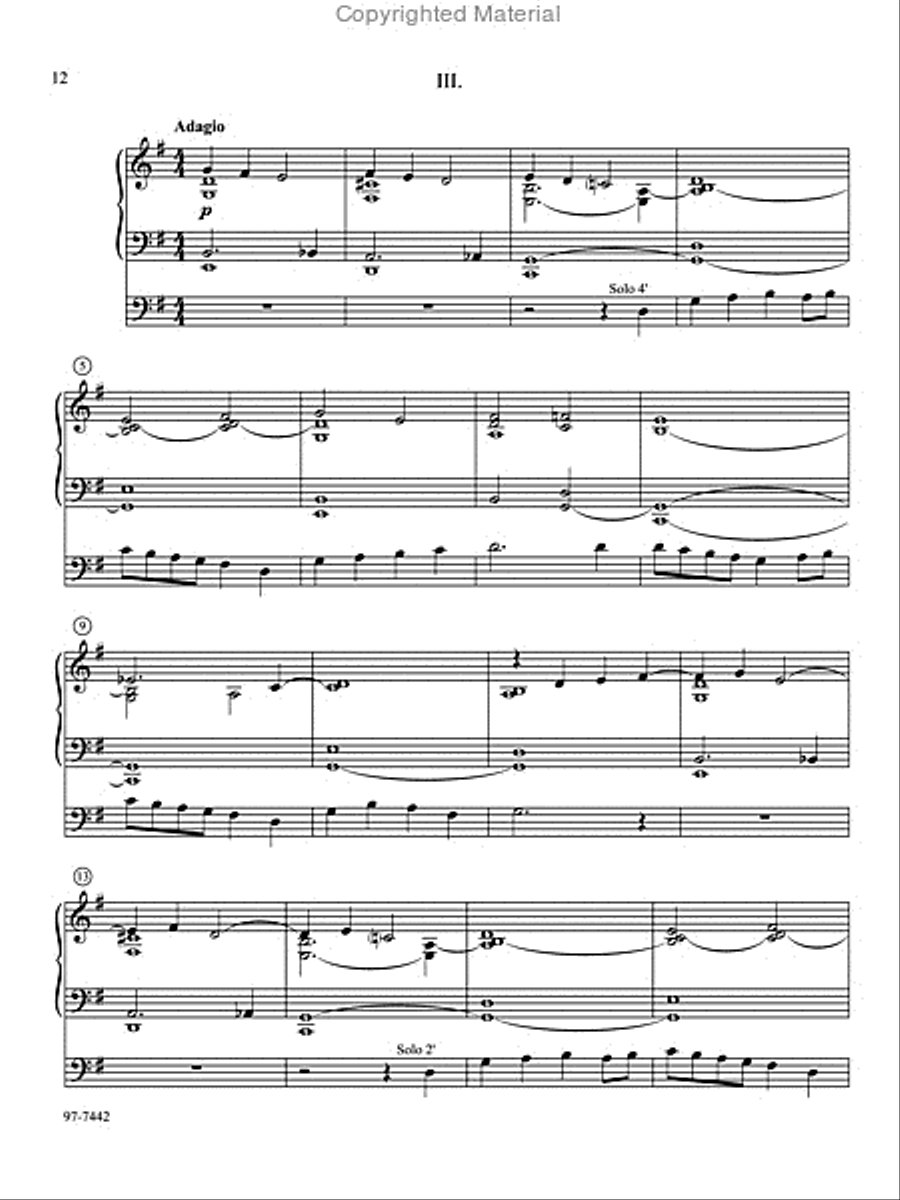 Variations on American Hymn Tunes for Keyboard Organ scores gallery preview page 7