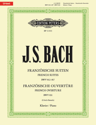 Book cover for French Suites BWV 812-817 and French Overture BWV 831 for Piano