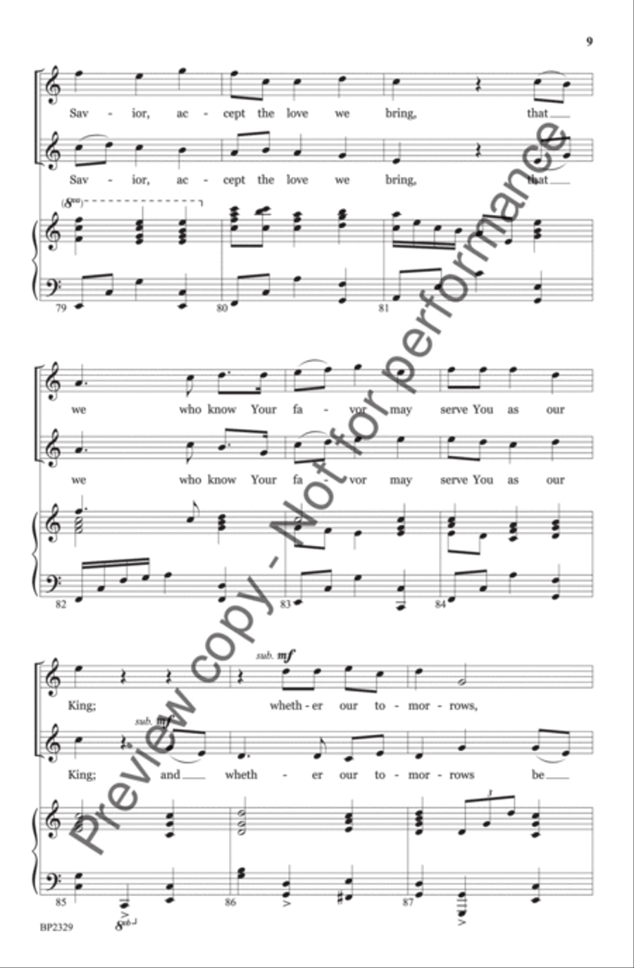 O God Beyond All Praising 4-Part scores gallery preview page 10