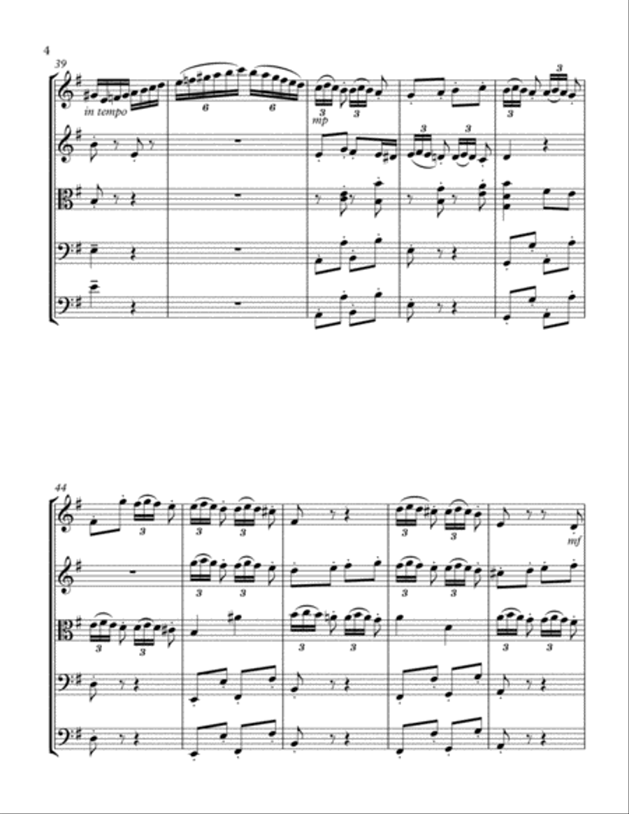 Klezmer Dance # 2 in G; for String Orchestra String Orchestra scores gallery preview page 4