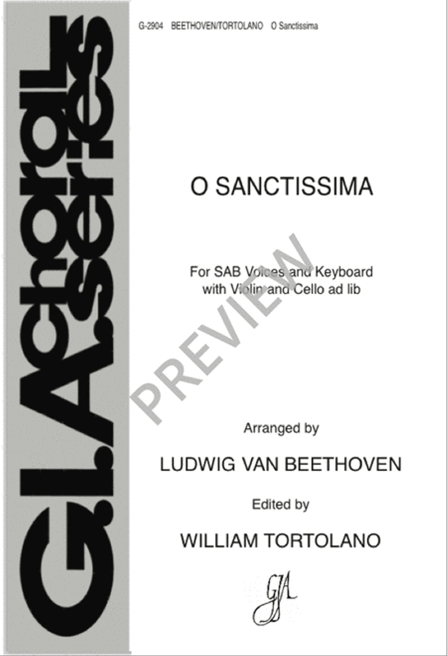 O Sanctissima 3-Part scores gallery preview page 2