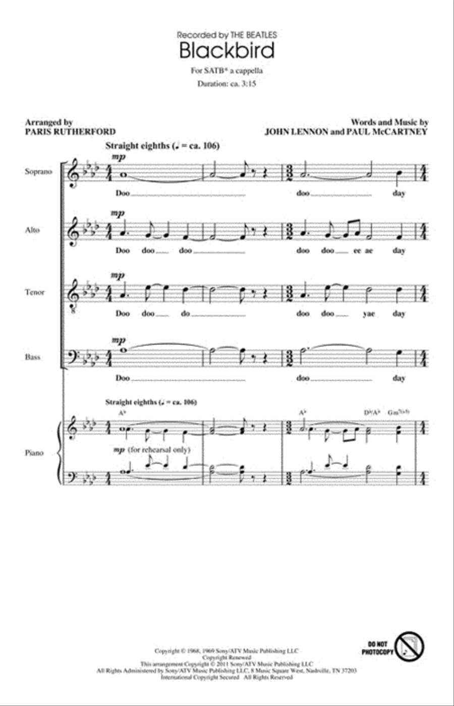 Blackbird Blackbird 4-Part scores gallery preview page 2