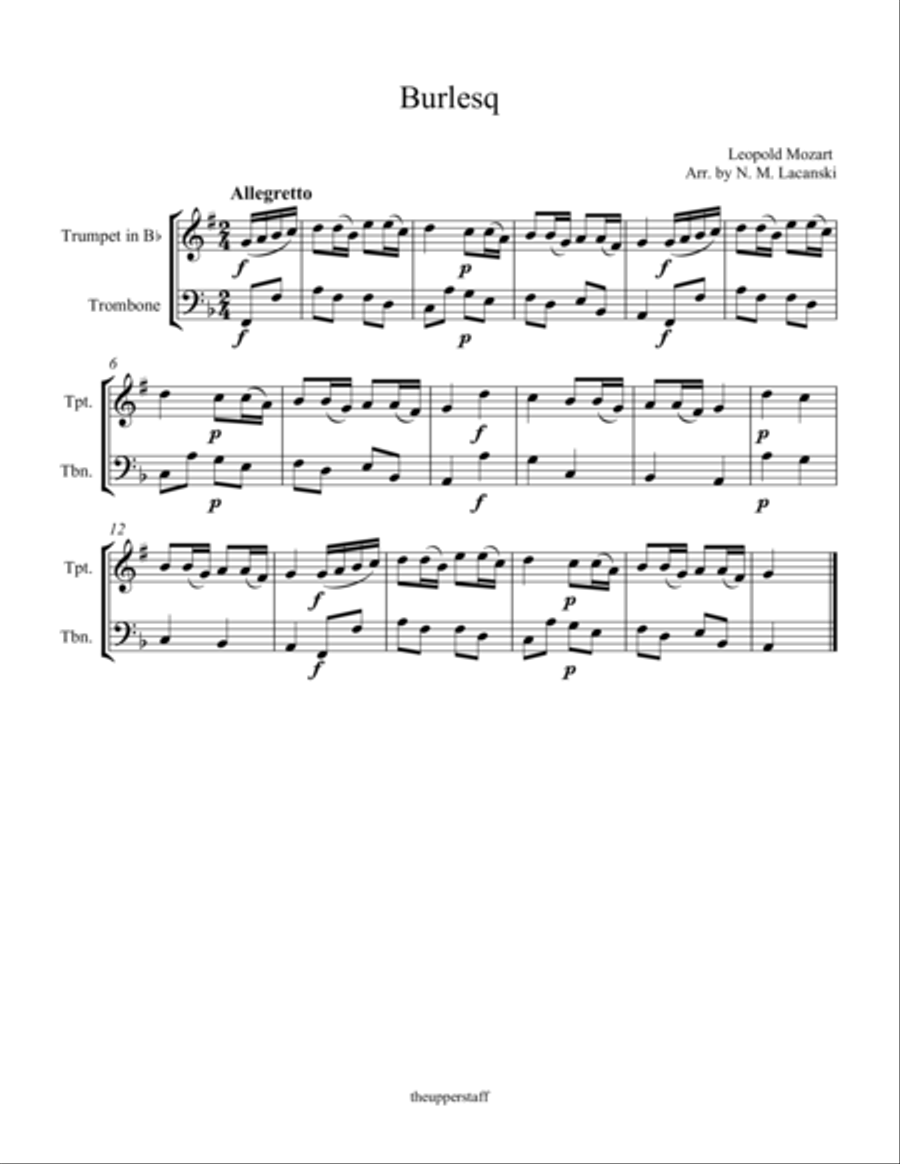 Burlesq Brass Duet scores gallery preview page 1