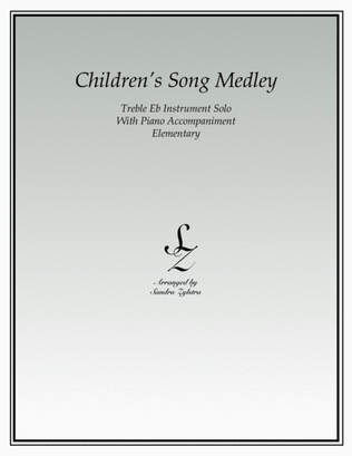 Book cover for Children's Song Medley (treble Eb instrument solo)