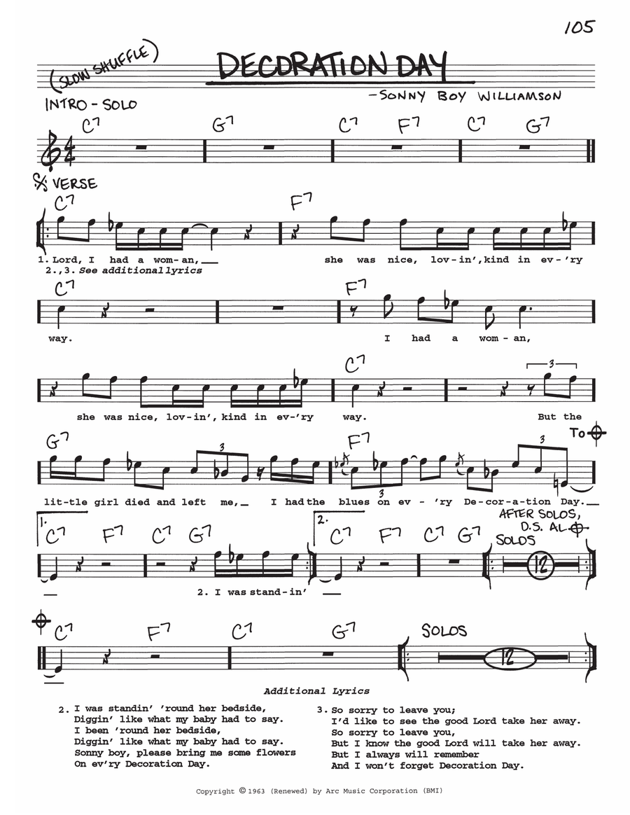 Decoration Day Voice scores gallery preview page 1