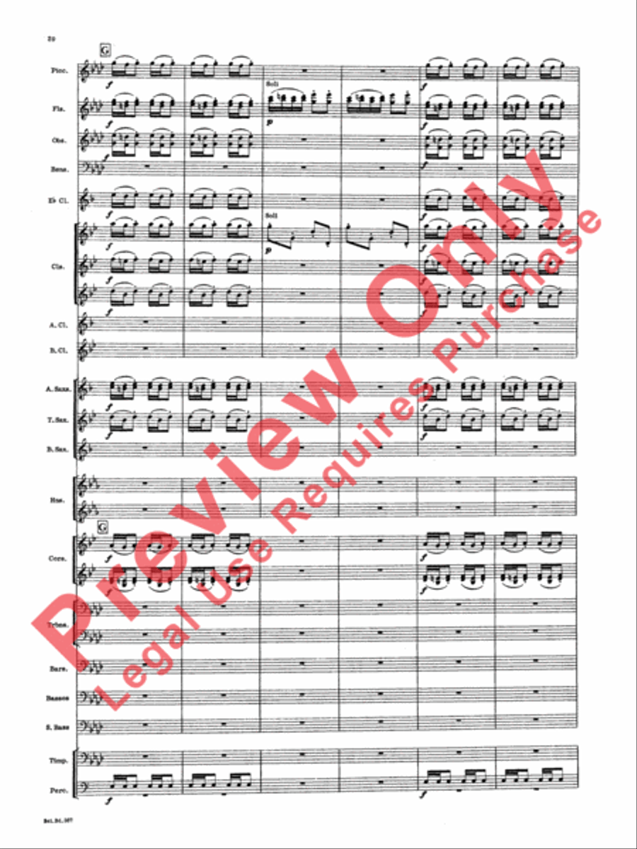 March and Procession of Bacchus Concert Band scores gallery preview page 19