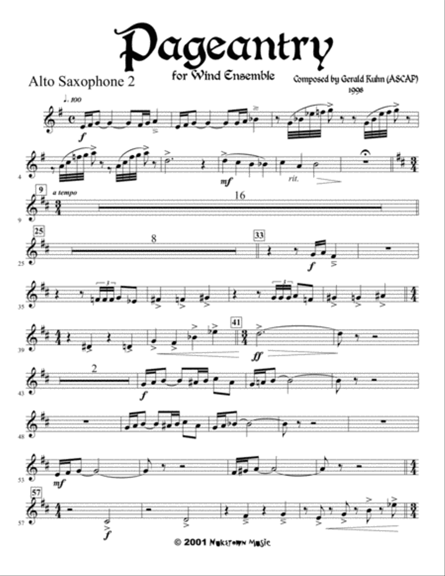 Pageantry Concert Band scores gallery preview page 6
