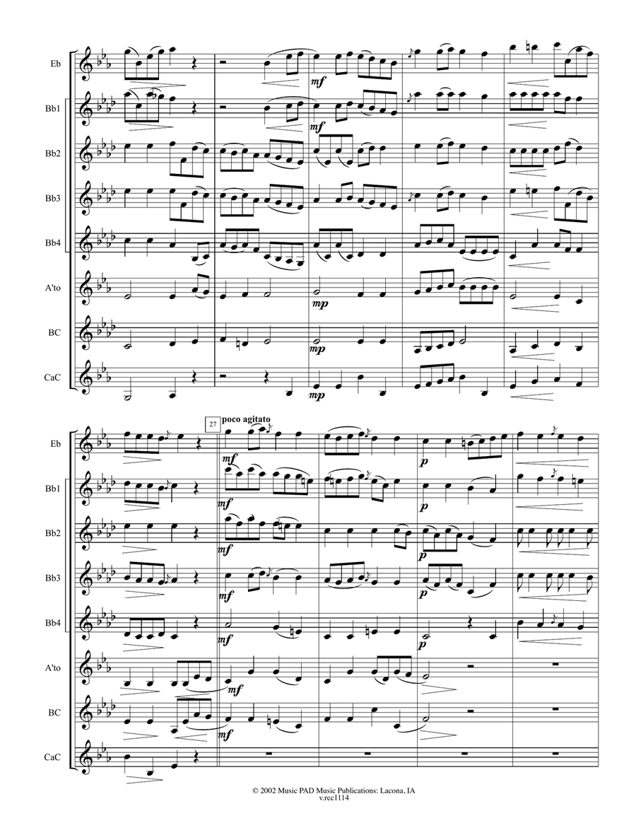 Romance (for clarinet choir- adapted from 