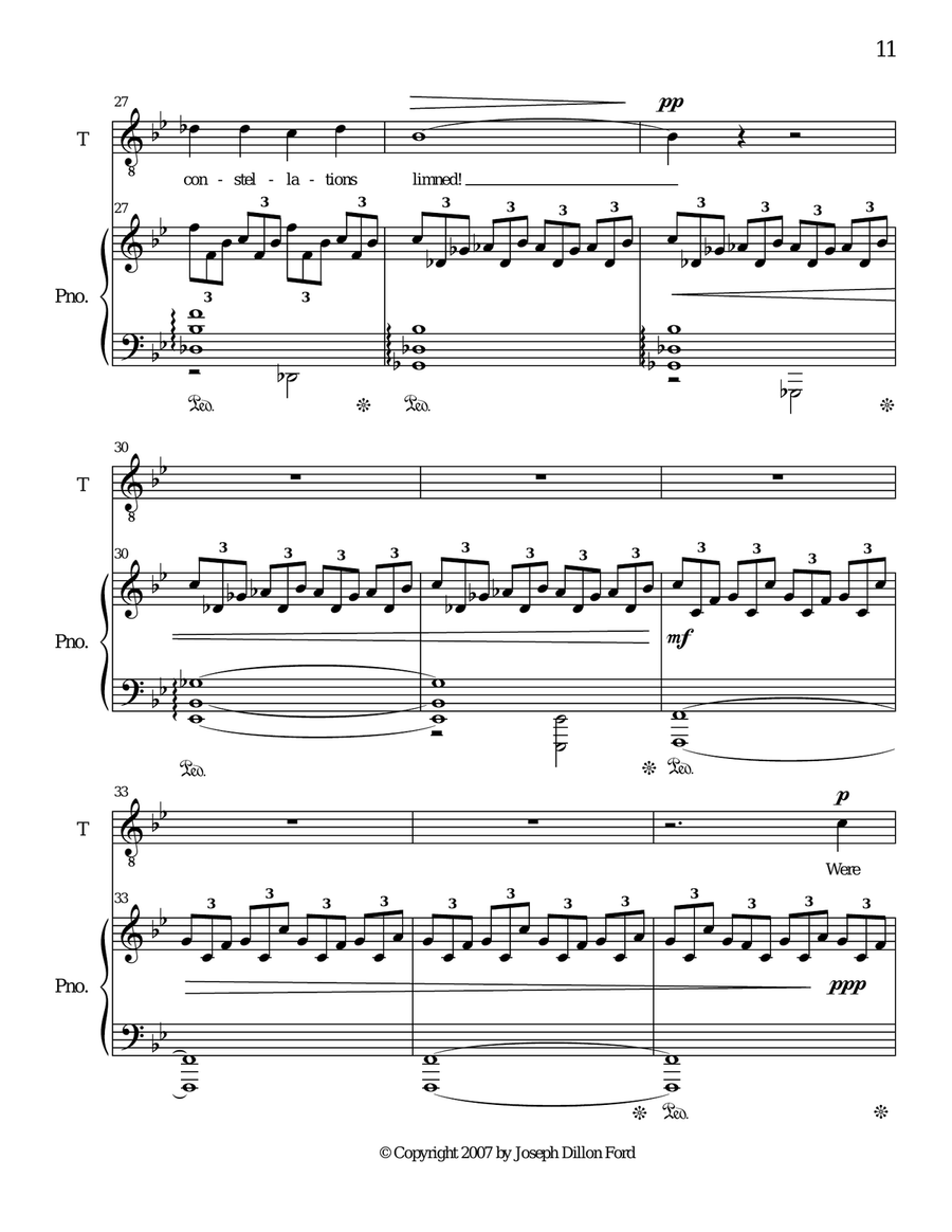 Icarus, from Loves Ancient and Forbidden - for tenor and piano Tenor Voice scores gallery preview page 4