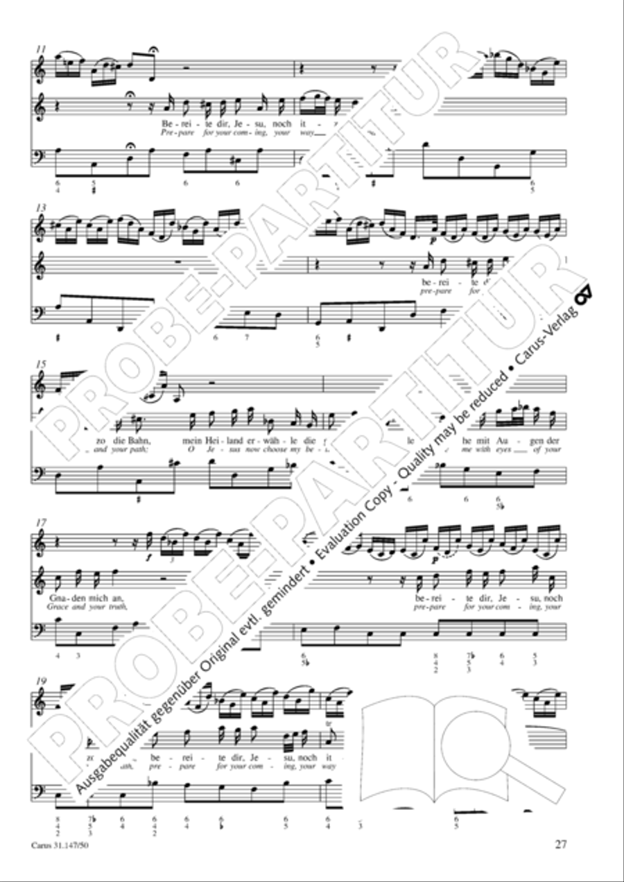 Heart and mouth and thought and action (Herz und Mund und Tat und Leben) (Herz und Mund und Tat und Leben) 4-Part scores gallery preview page 28