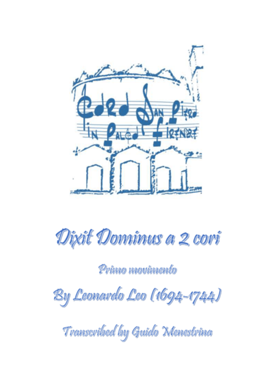 Leonardo Leo - Dixit Dominus a 2 cori, 1741, Primo movimento 4-Part scores gallery preview page 1