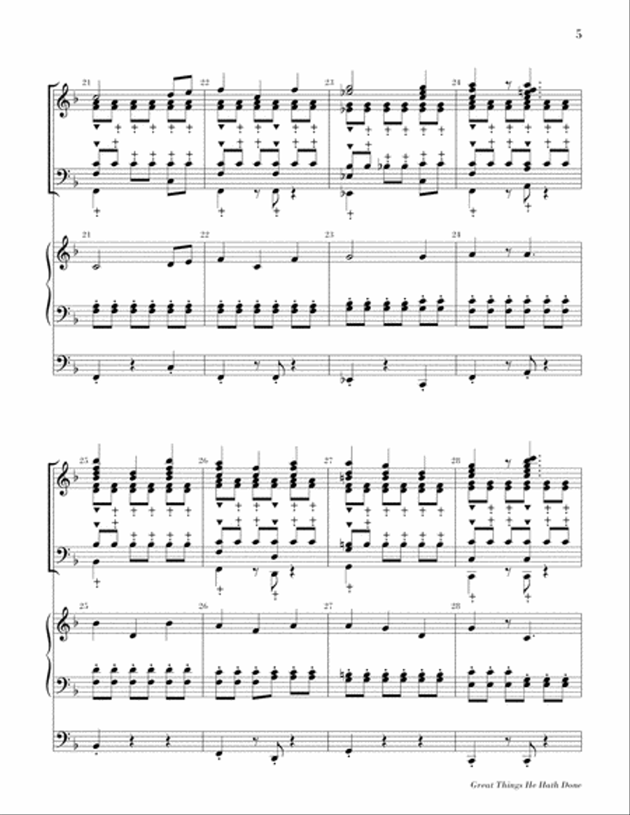 Great Things He Hath Done Organ scores gallery preview page 5