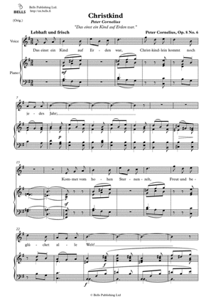 Christkind, Op. 8 No. 6 (Original key. E minor)