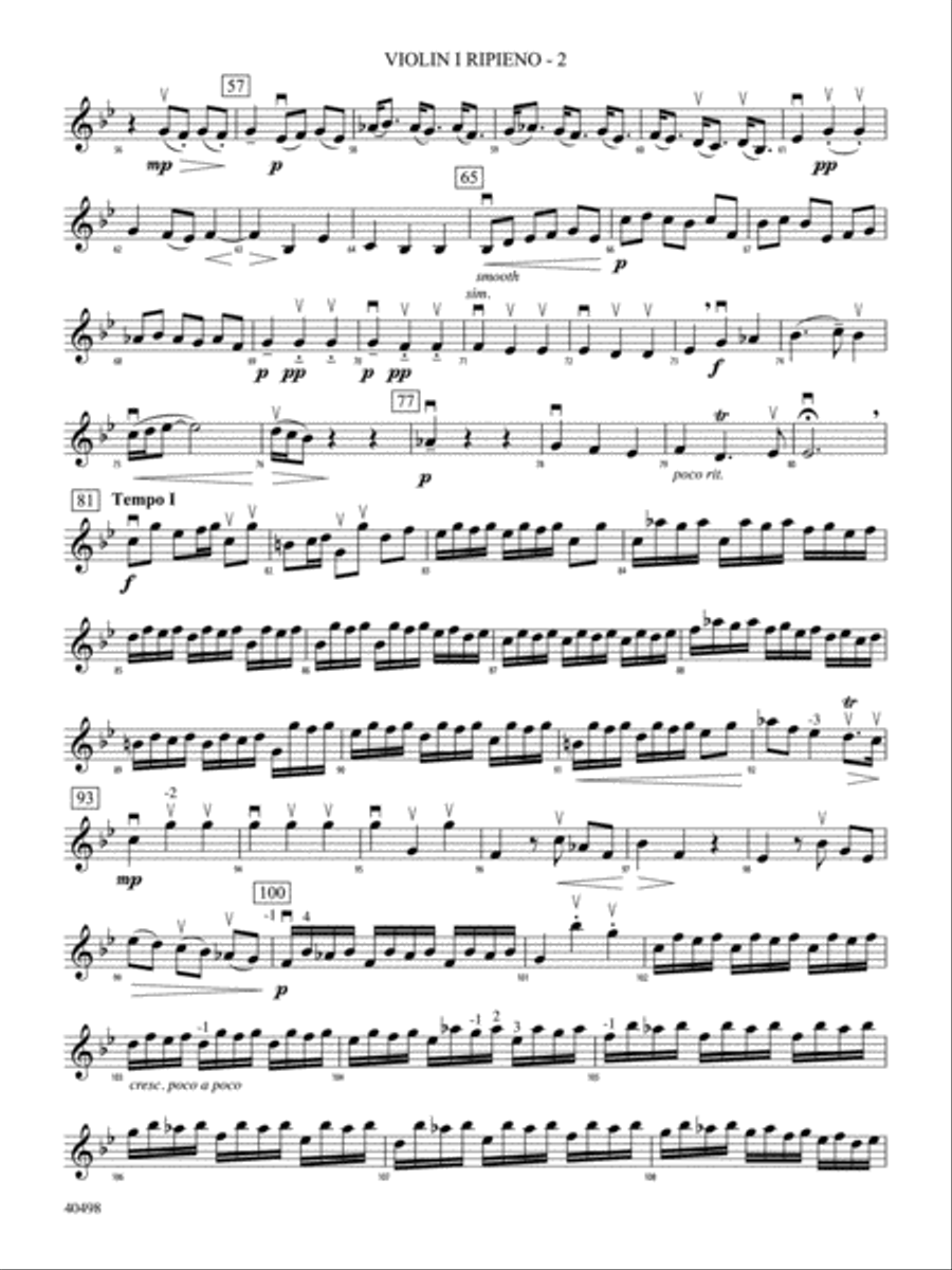 Musette from Concerto Grosso No. 6: Violin 1 Ripieno String Orchestra scores gallery preview page 2