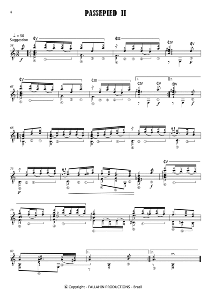 SUITE IN A MINOR - FRANÇOIS LE COCQ - FOR GUITAR SOLO Acoustic Guitar scores gallery preview page 5