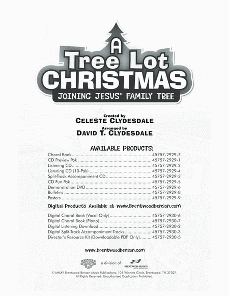 A Tree Lot Christmas (Split-Track Accompaniment CD) image number null