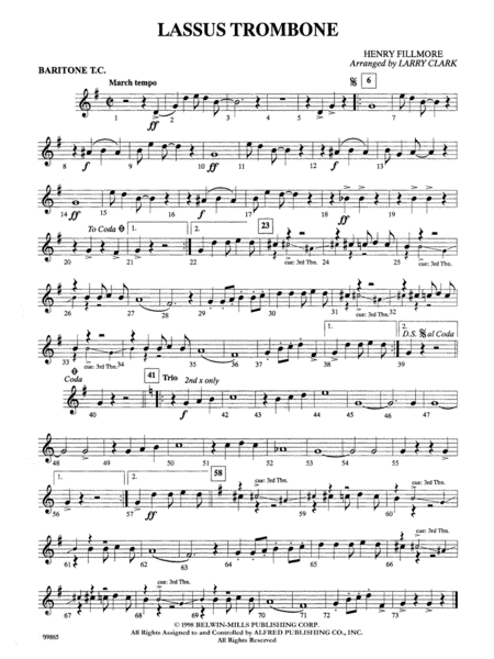 Lassus Trombone: Baritone T.C.