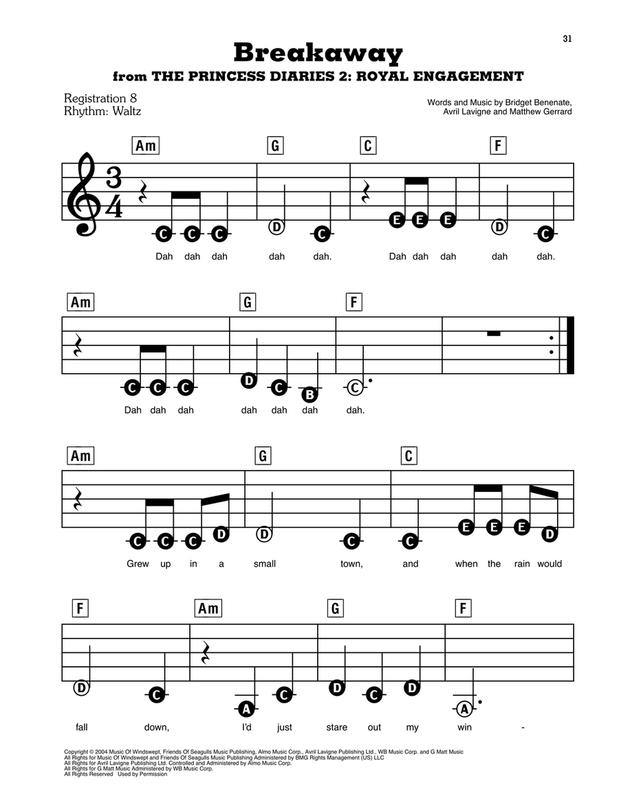 Breakaway Electronic Keyboard scores gallery preview page 1