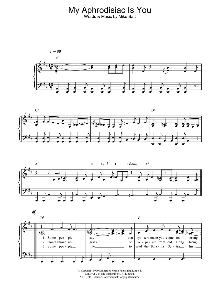 My Aphrodisiac Is You My Aphrodisiac Is You Piano Solo scores gallery preview page 1