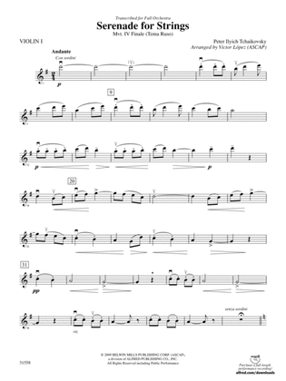 Serenade for Strings Mvt. IV Finale (Tema Ruso): 1st Violin