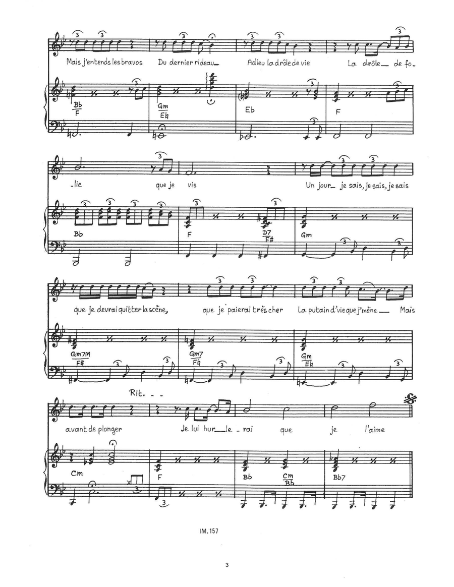 La Drole De Folie Que Je Vis Piano, Vocal scores gallery preview page 3