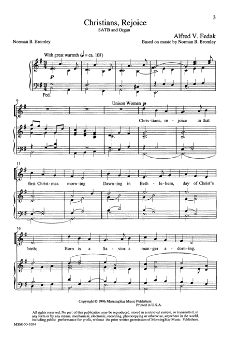 Christians, Rejoice 4-Part scores gallery preview page 1
