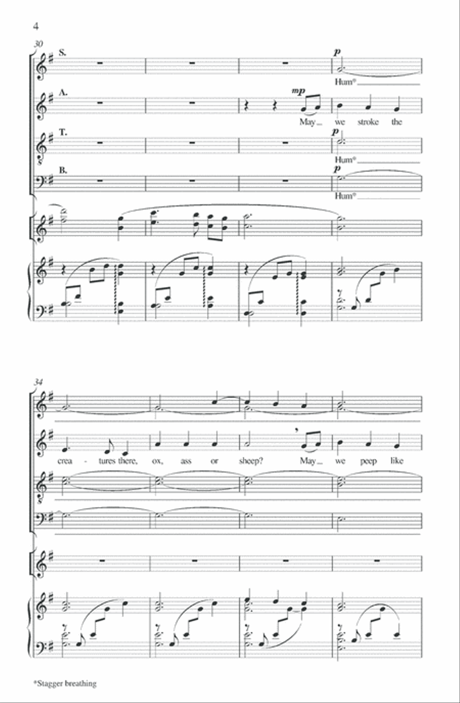 How far is it to Bethlehem? 4-Part scores gallery preview page 4