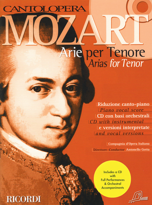Book cover for Mozart Arias for Tenor