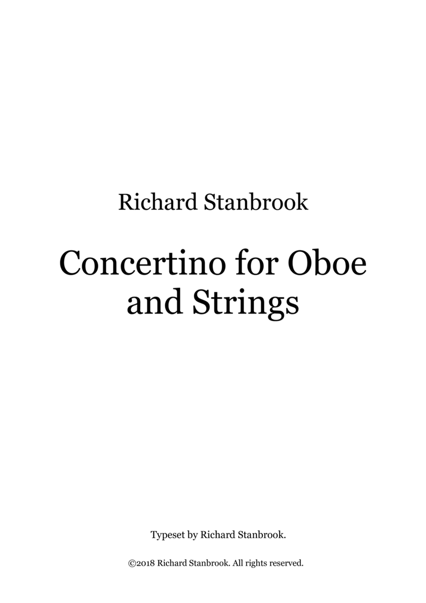 Concertino for Oboe and Strings - by Richard Stanbrook image number null