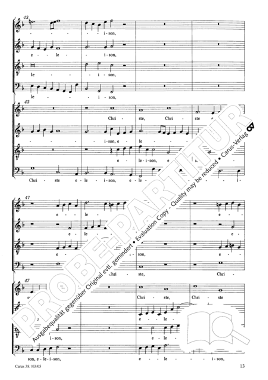 Introitus und Kyrie Introitus und Kyrie 4-Part scores gallery preview page 14